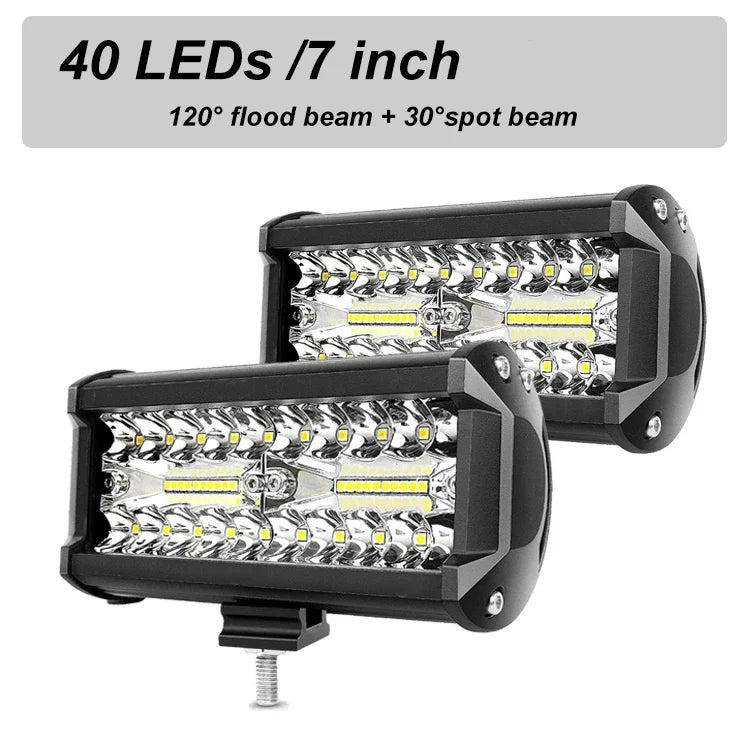 NLpearl 120W 420W 600W LED Bar Work Light for Tractor Boat Off-Road Truck Suv Atv Spot Flood Combo 12V 24V Led Working Lights