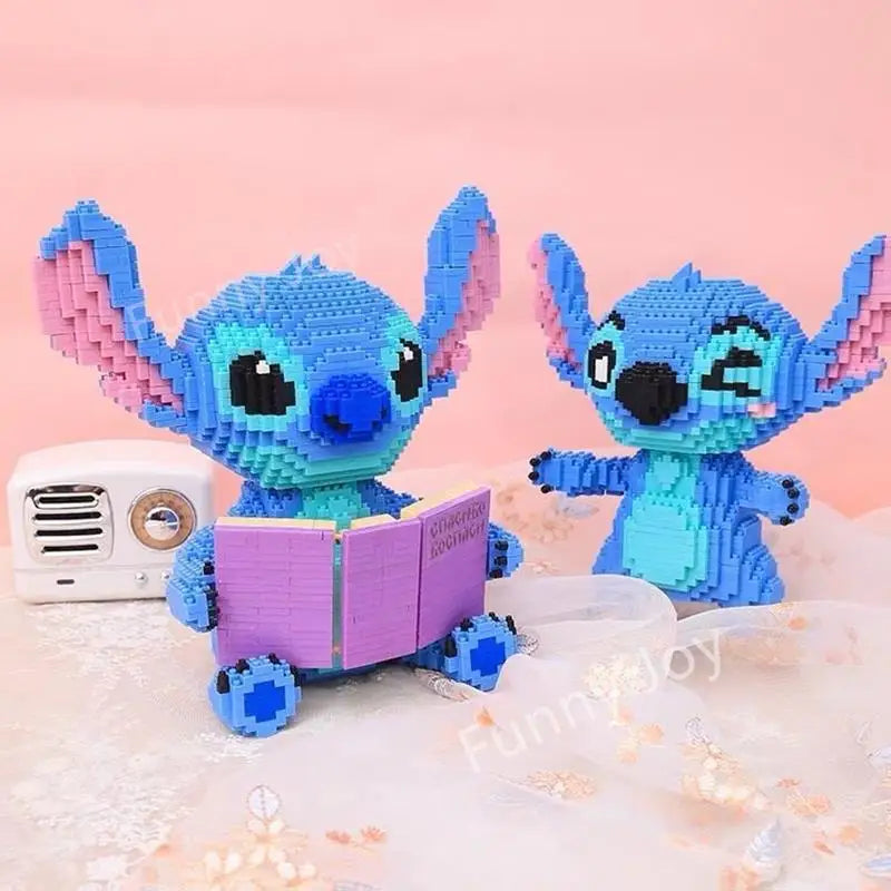 Funny Anime Figure Interstellar Stitch Blocks Small Particles Building Blocks Assembled Puzzle Block Toy Children Christmas Gift
