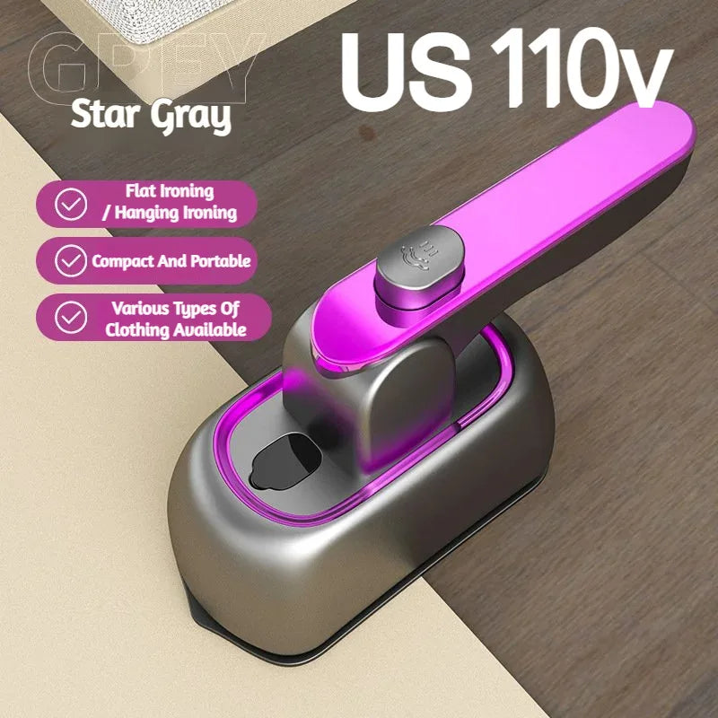Handheld Garment Steamer Portable Iron Dual Use Dry Wet Steam Iron Mini Travel Electric Iron for Clothes Home