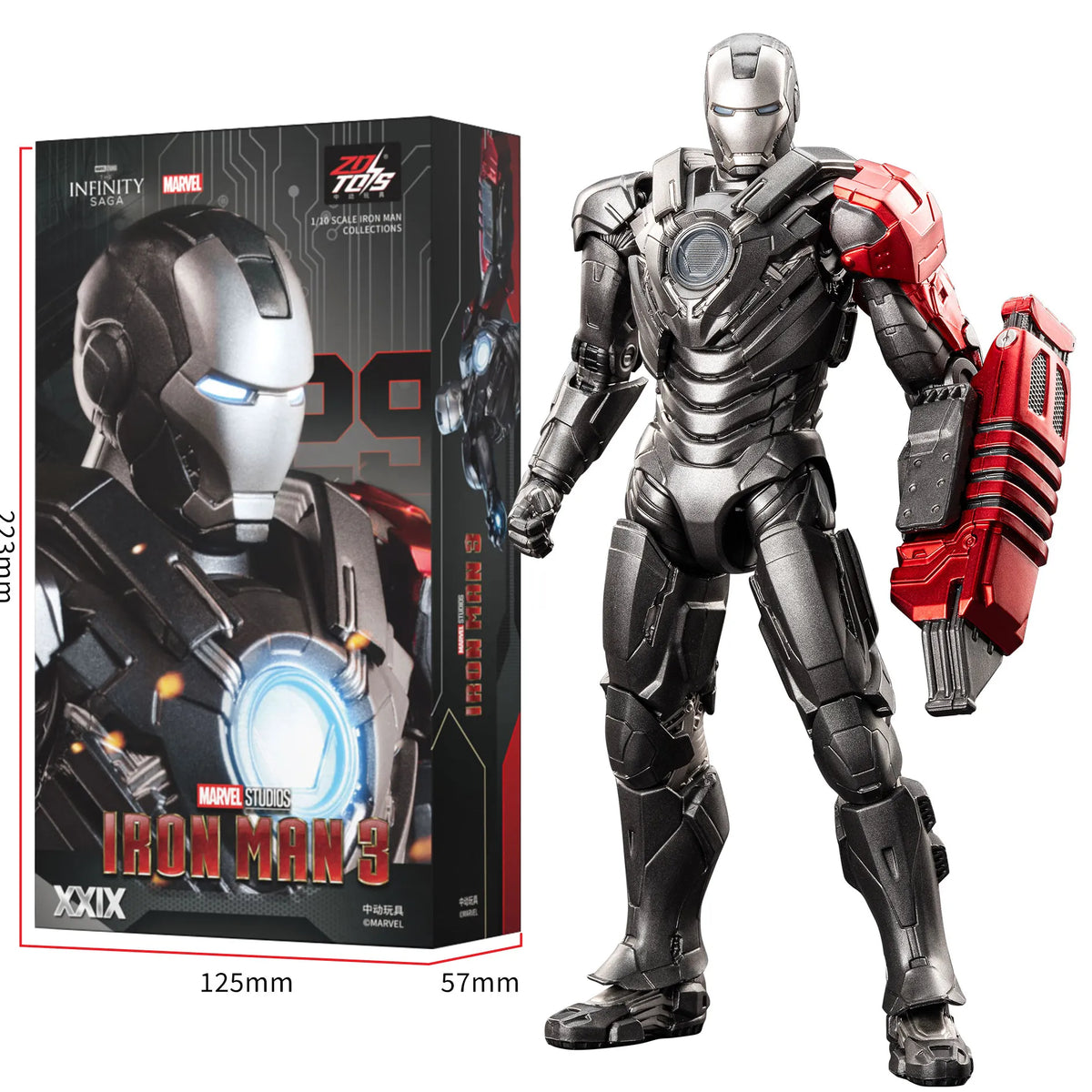 ZD Toys Iron Man MK1 MK2 MK3 MK4 MK5 MK6 MK7 MK42 MK43 MK45 MK46 War Machine Movie Action Figure 7 Inches Adult Collectible Toys