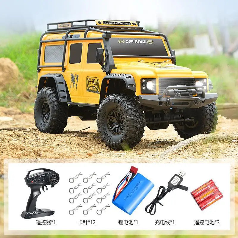 Huangbo 1:10 Full Scale Four-Wheel Drive Off-Road Climbing Vehicle Rc Remote Control Car Model Toy High-End Boy Birthday Gift