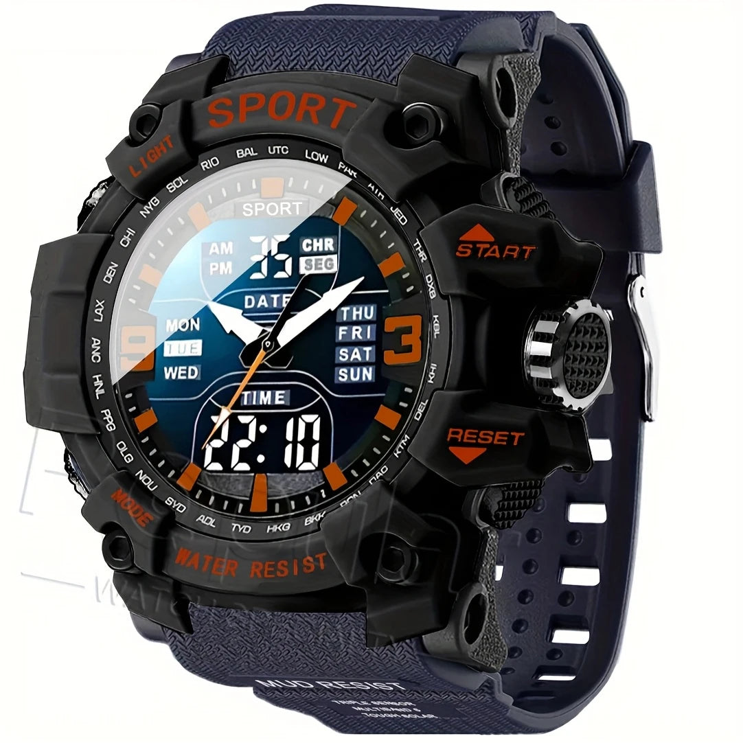 Men's and women's sports watches, tactical hands, large dial,  illuminated timer, alarm clock