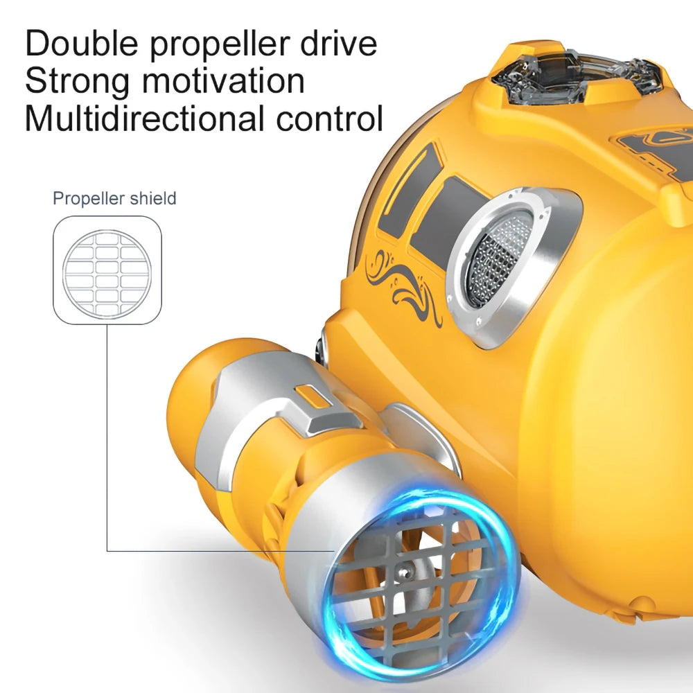 2.4G Spray Motorboat Remote Control Boat Electric Mini Double Spiral Pulp Nuclear Submarine Child Submarine Toy