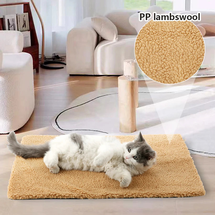 Self-Heating Pet Mat, Super Soft Aluminum Film Dog Mattress For Sleeping, Cat And Dog Bed Mat For Small And Medium Cats Dogs