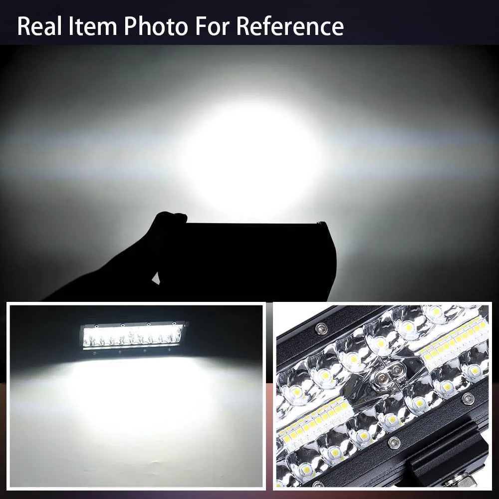 NLpearl 120W 420W 600W LED Bar Work Light for Tractor Boat Off-Road Truck Suv Atv Spot Flood Combo 12V 24V Led Working Lights
