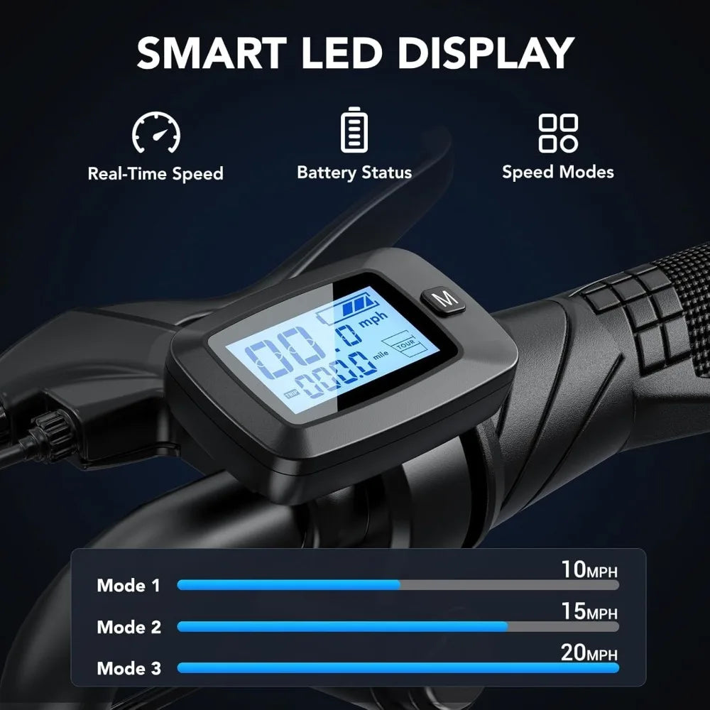 US Shipping Hot New 1200W Peak Electric Scooter with Seat 16 Inch Fat Tire Electric Dirt Bike 30 Miles Range 20 Mph Speed
