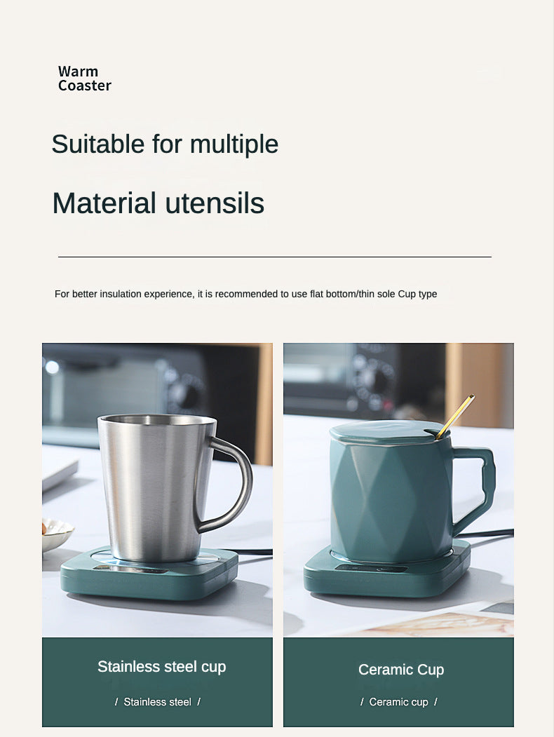 Electric Mug Warmer Milk Tea Water Heating Pad Cup Heater Warming Mat Constant  Thermostatic Coaster Low Power Home Office Gift