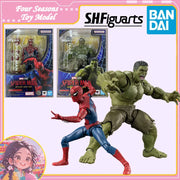 Fast Shipping Bandai Anime MARVEL SHF SPIDER MAN HULK -BRAND NEW DAY- Original Model Toys Action Figure Collectible Ornaments