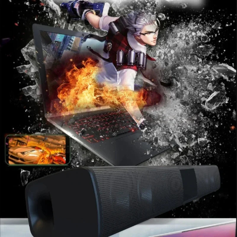 Bluetooth Speaker Super Powerful Sound Bar Portable Wireless Surround Stereo Home TV Sound Box Subwoofer FM Radio Home Theater