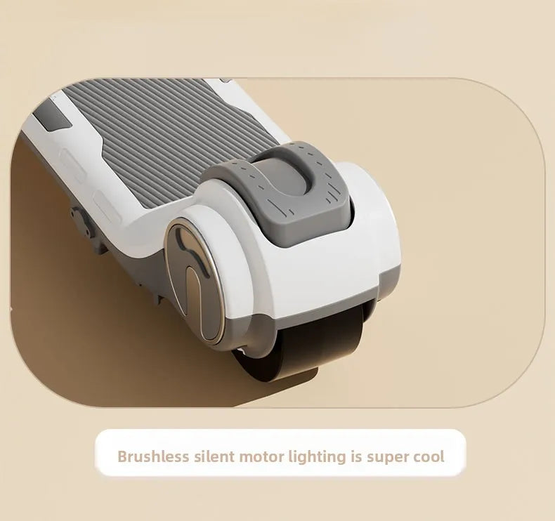 Rechargeable electric scooter for children, foldable and fun with widened design.