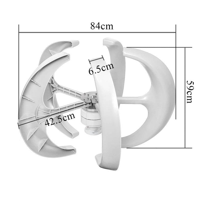 1000W 1KW Vertical Axis Wind Turbine 12V 24V 48V Wind Generator CE Certified Free Energy Low Speed Start Off Grid for Home Use