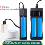 18650 Battery Charger 1/2/4 Slots Dual 18650 Charging 3.7V  Rechargeable Lithium Battery USB Charger For 16340 14500 18650