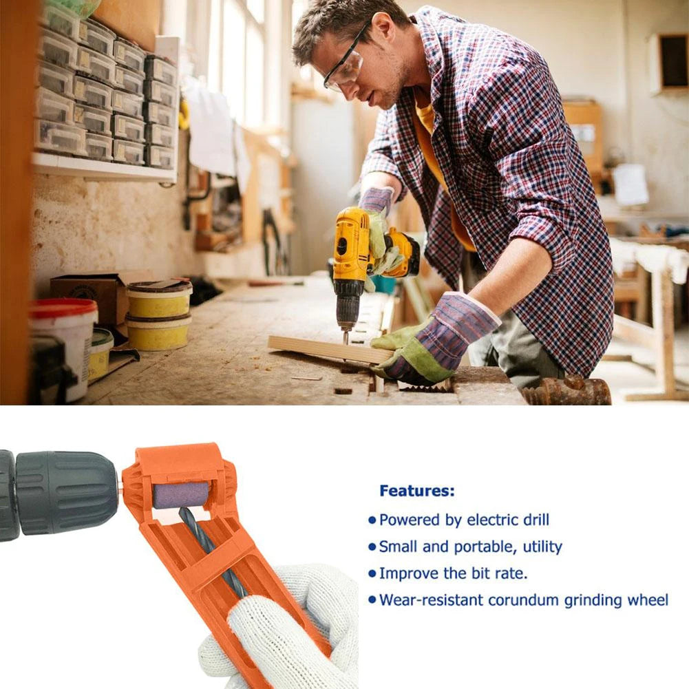 Portable Drill Bit Sharpener Corundum Grinding Wheel Tool Corundum Resisting Drill Polishing Grinder Wheel Tool 2.0-12.5mm Drill
