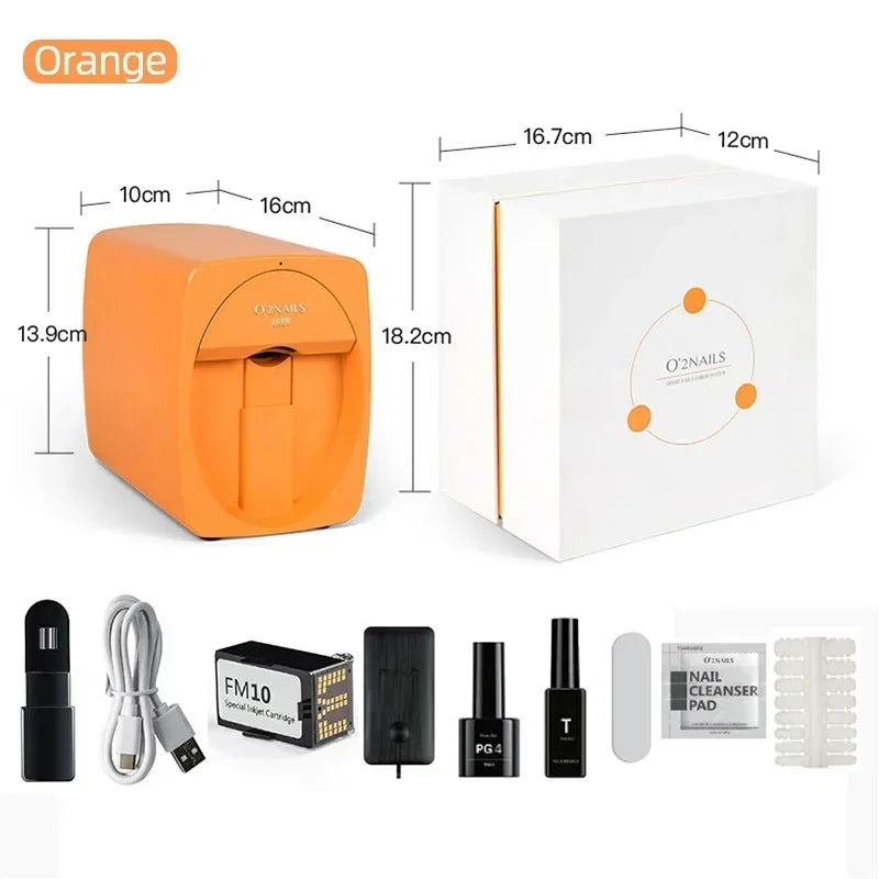 Portable 3D Painted Nail Printer Machine Intelligent Automatic Printing Celebrity Home Nail Machine Artifact With Cartridge