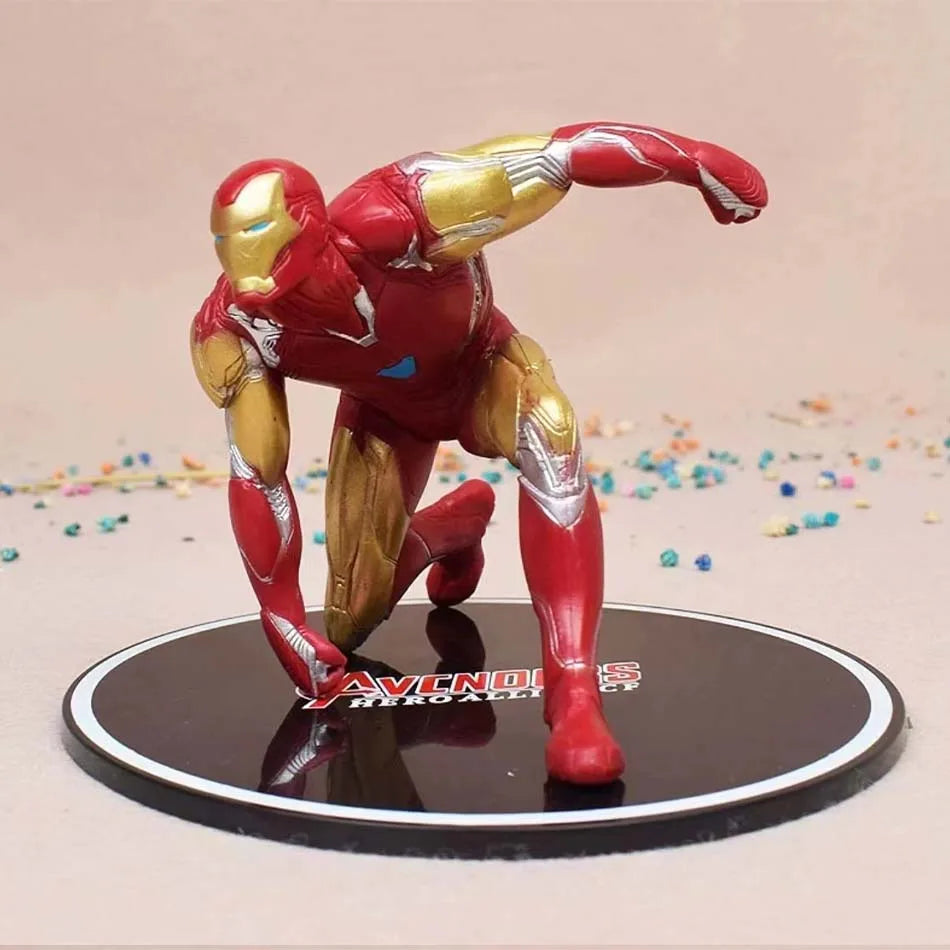 New Hot Marvels Comics IronMans Spidermans Venoms Handmade Model PVC Material Animations Decoration Children's Birthday Gifts