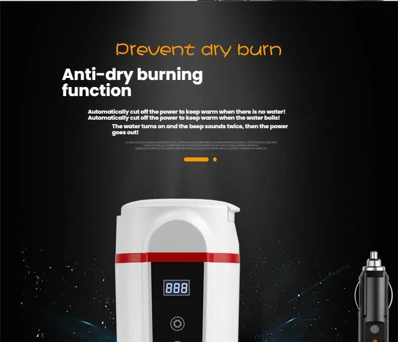 Enjoy warm drinks on the go with this intelligent vehicle-mounted electric heating cup—perfect for keeping your beverage at the ideal temperature while driving!