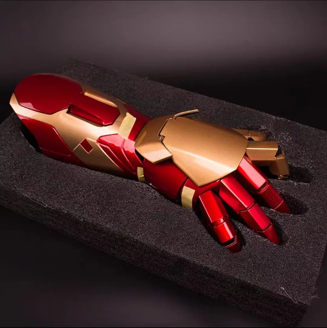 MK42 Figure Toy 1/1 Wearable Iron Man Armor Arm Palm With Led Light Halloween Party Carnival Props Cosplay Costumes Collection