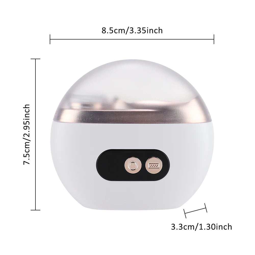 2 in 1 Multi-functional Electric Nail Clipper 3-Speed Nail Polishing Auto Nail Trimmer Scissor File with LED Light for Kid Adult