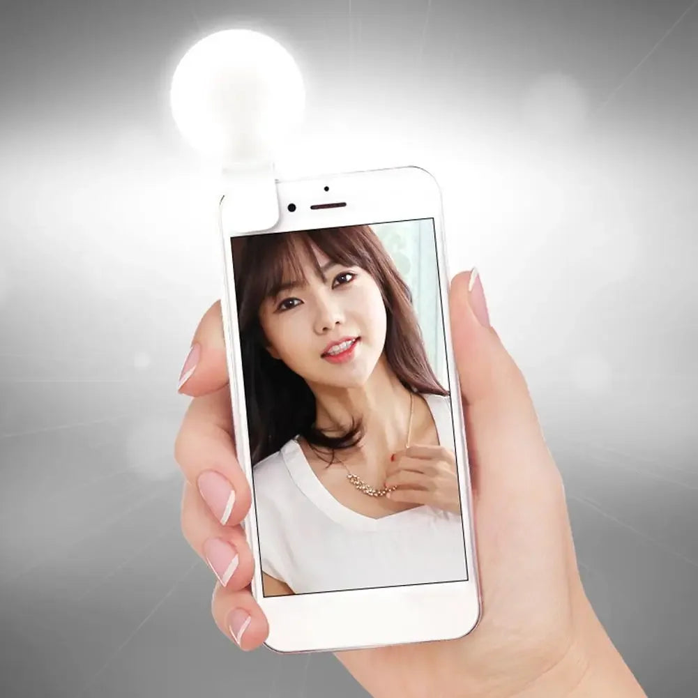 Brighten your selfies anywhere with this portable mobile phone LED selfie ring light—compact, convenient, and easy to use!