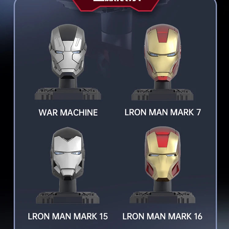 Original Iron Man Helmet Mask 9 Styles War Machine MK16 MK42 MK85 Tony Stark DIY Toys Model Action Figure Assembled Gift