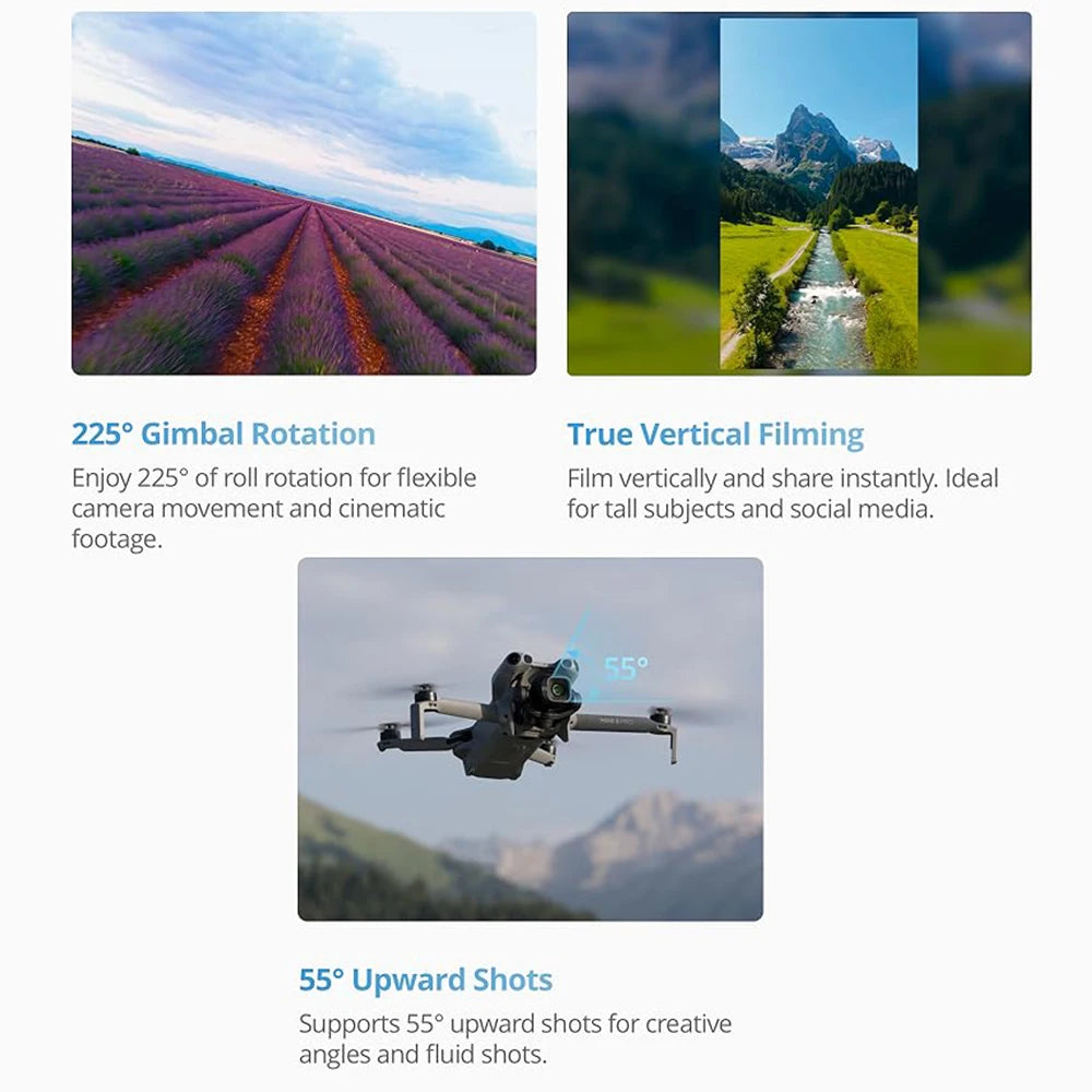 DJI Mini 5 Pro Fly More Combo Plus FPV Drone With Camera Strobe Light & Charger & Cleaning Kit Mini Drones 4k Professional Omnidirectional Obstacle Sensing ActiveTrack