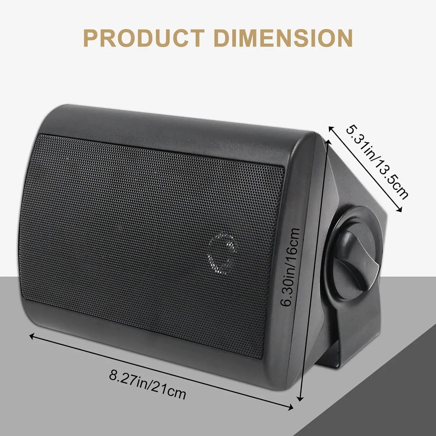 Herdio 2PCS 4'' Passive Indoor Outdoor Speakers With 200W Powerful Bass Expansive Stereo Sound Coverage All-Weather Durability