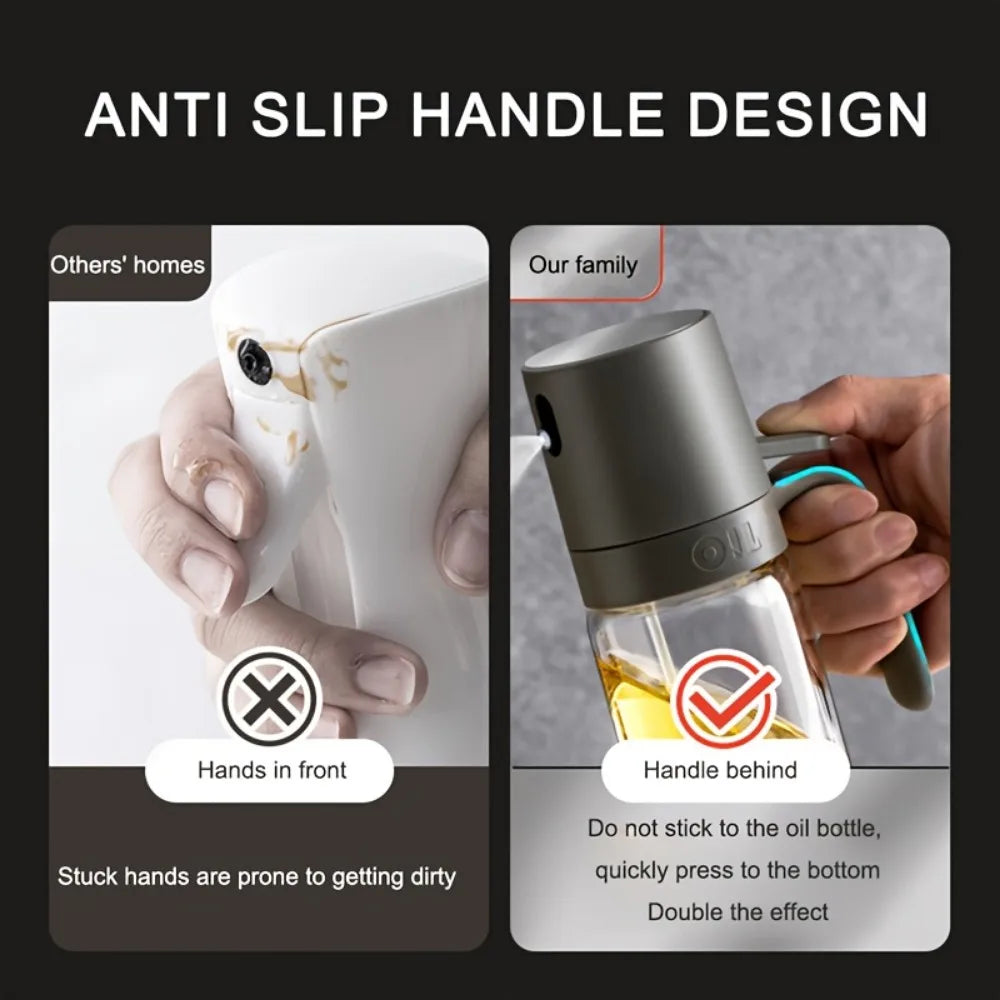 250ML Oil Sprayer,High Borosilicate Glass BPA Free Cooking Oil Mister,Olive Oil Sprayer for Air Fryer, Salad, BBQ,Kitchen Gadget