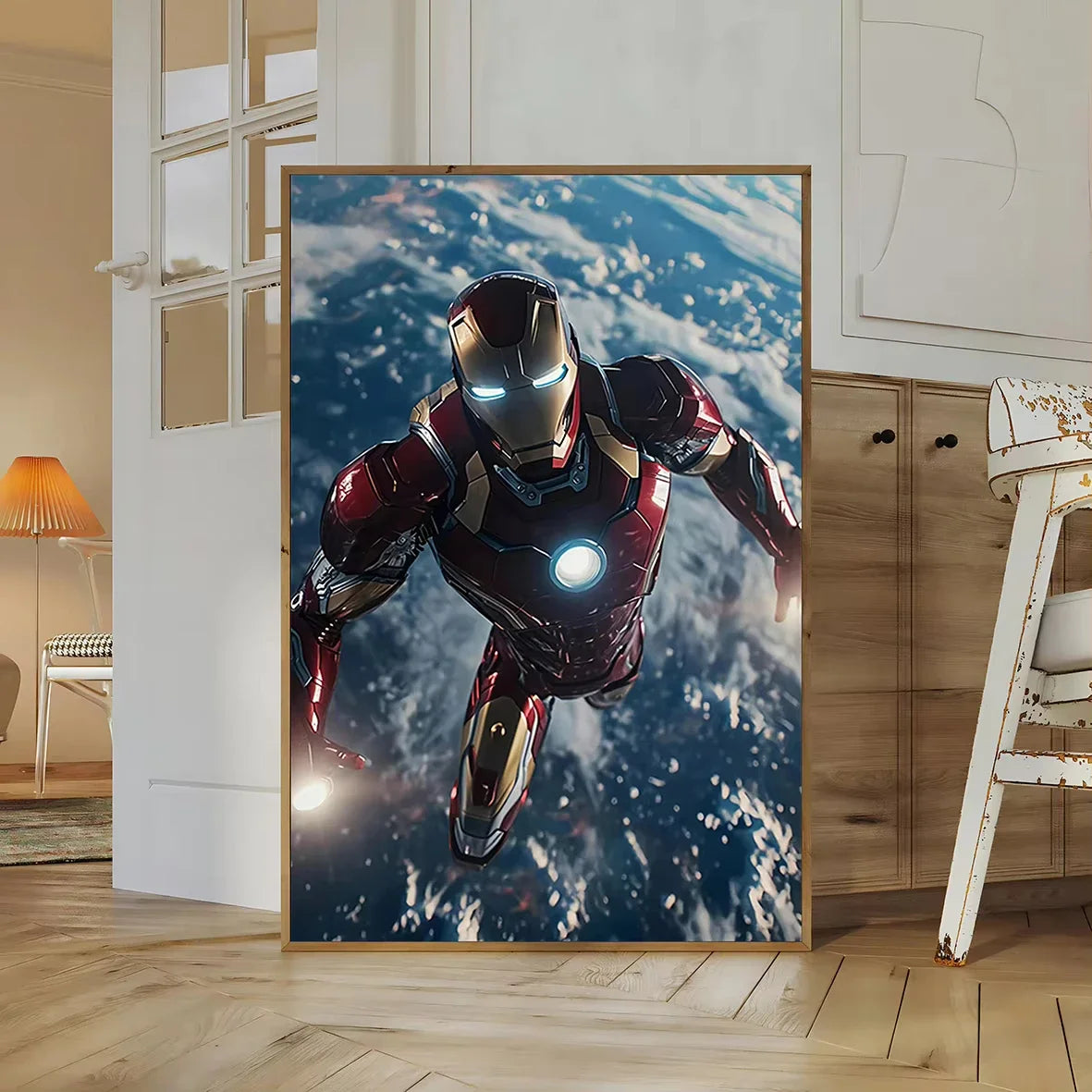 1PC frameless, Paintings Avengers Poster Print Marvel Movie Figures Decor Iron Man Wall Art Canvas Painting Superhero Kid