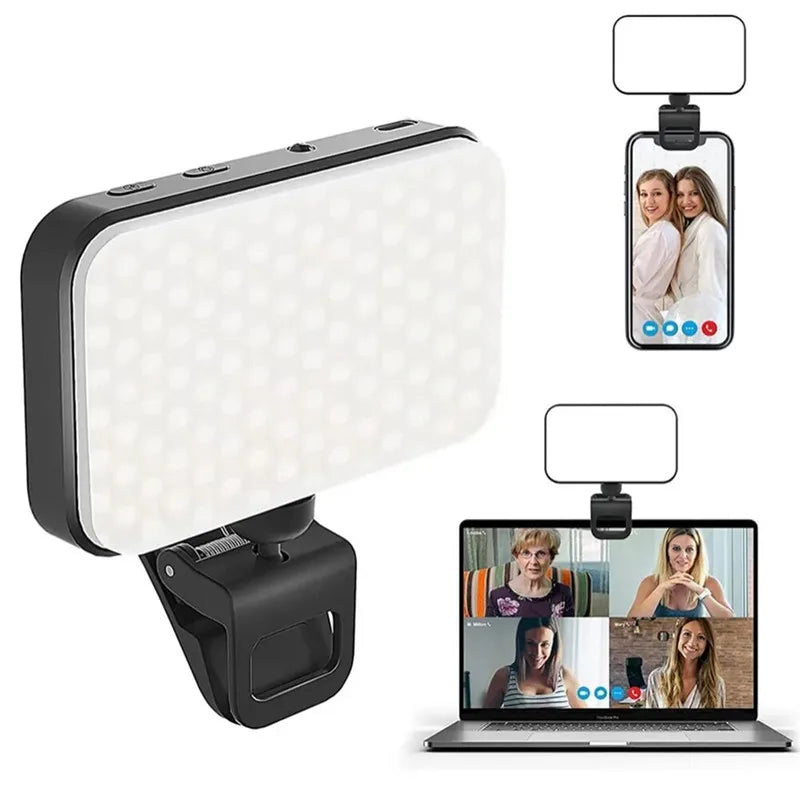 Pocket LED Selfie Light For IPhone IPad Mobile Phone Laptop Clip Flash Fill Video Photo Ringlight Photography Lamp