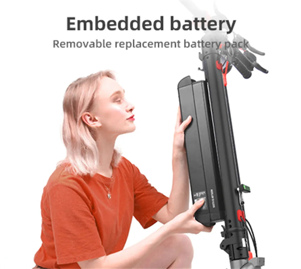 Stay on the go with this foldable 10-inch e-scooter for adults. With powerful electric features and a kick scooter design, this efficient and versatile mode of transportation is ideal for daily commutes and urban travel.