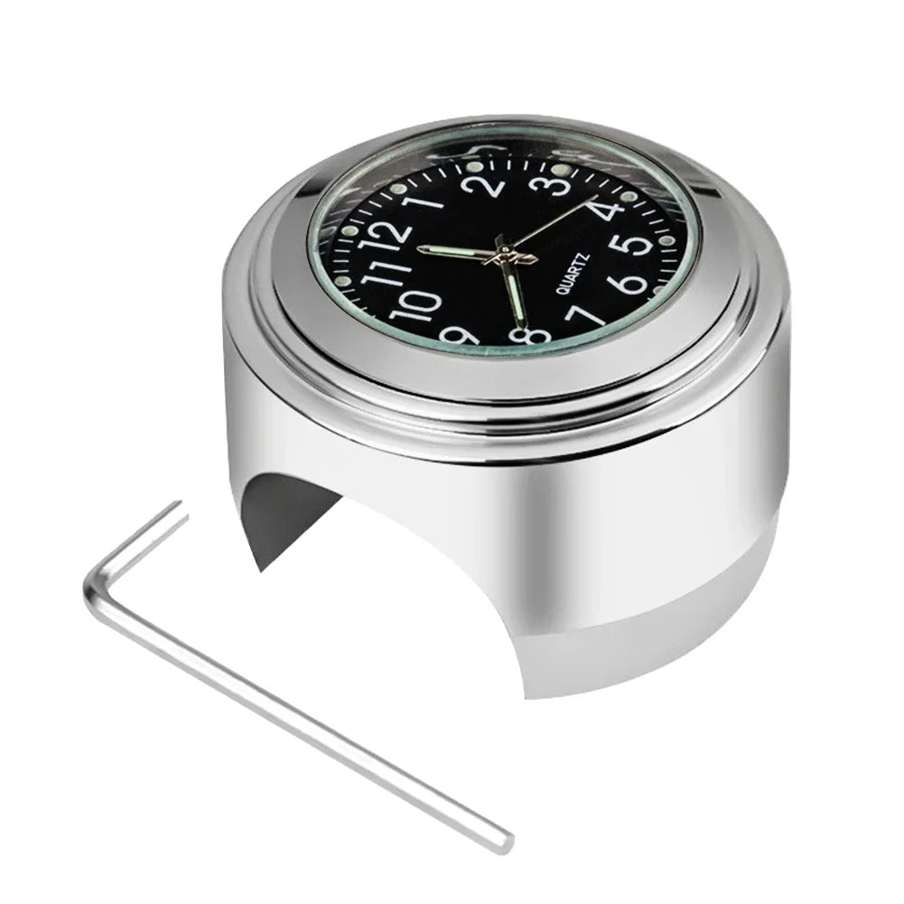 22-25MM Motorcycle Watch Thermometer Temp Gauge Waterproof Motorcycle Accessories Handlebar Clock moto styling Moto Accessories