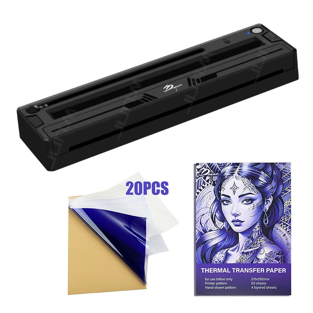 Wireless M8 Tattoo Transfer Stencil Printer Thermal Machine Kit Compatible with Smartphone & PC Tattoo Printer