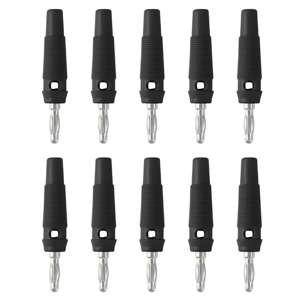 10pcs 5pairs 4mm Banana Plugs 32A High Current Screw Type Banana Plug Male Connectors Adapters