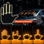 Car Finger Light With Remote Control Cool Funny Remote Control Led Lighting Road Rage Middle Finger Gesture Palm Light Accessory