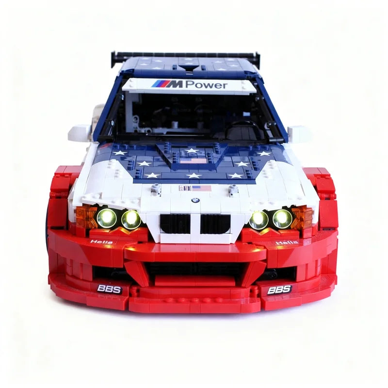 5050pcs MOC BMW M3 E46 GTR ALMS Manual Model Building Blocks Construction Toys Christmas Gift Education DIY Idea Kids Brick