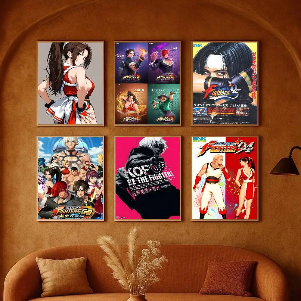 Game T-The King Of Fighters Poster High-definition Art Sticker Self Adhesive Waterproof Home Decoration