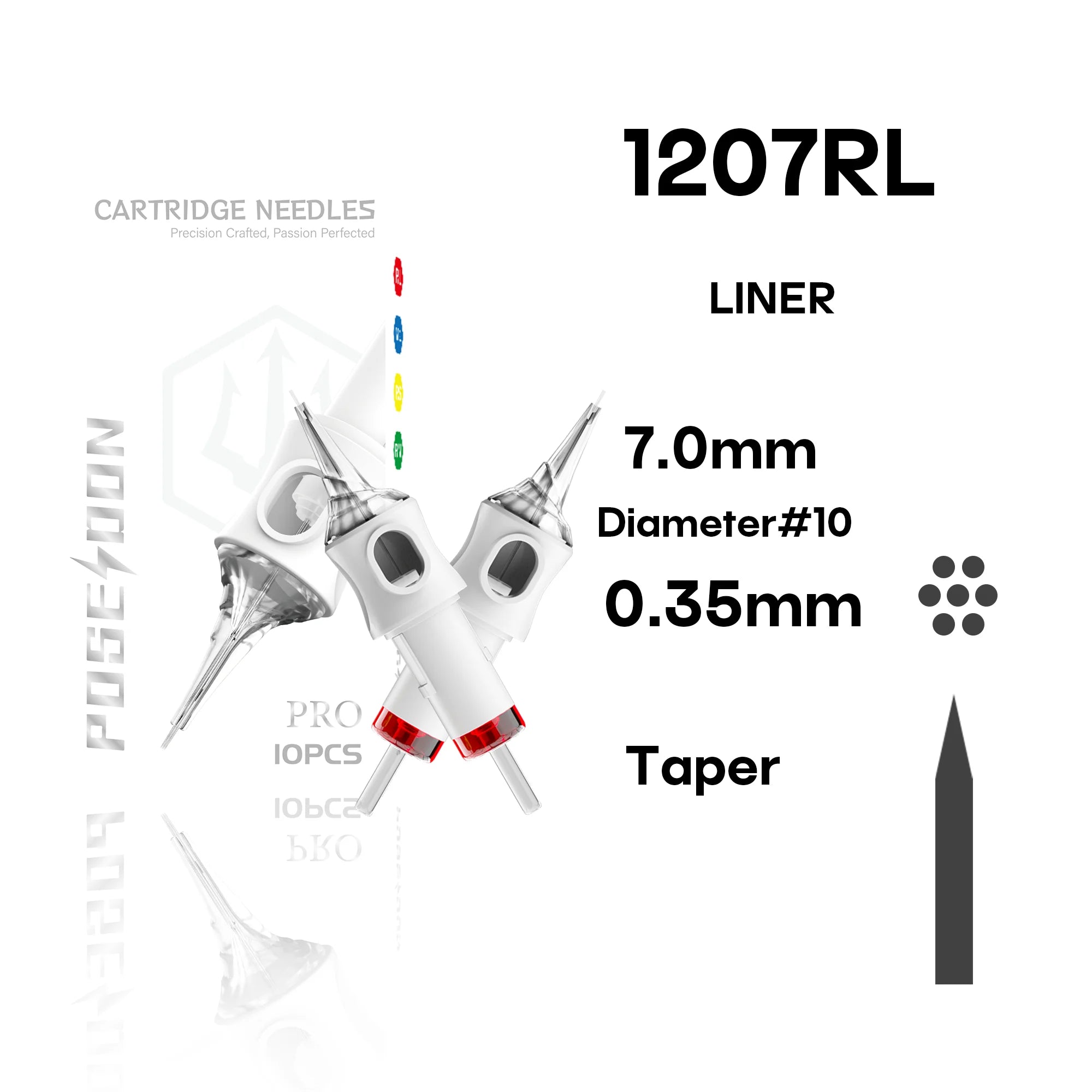 10Pcs POSEIDON V6 PRO MAX Tattoo Needles Disposable Safty Permanent Makeup Tattoo Cartridge Needles For Tattoo Machine