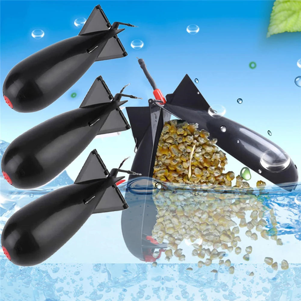 Carp Fishing Rockets Bomb Spomb Fishing Tackle Rocket Feeder Float Attract Container Nesting Device Fishing Tackle Tools