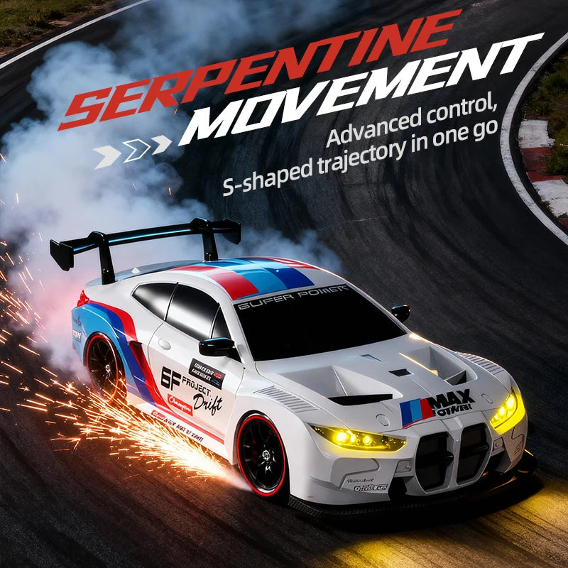 4WD RC Drift Car With LED Light 2.4G Radio 20KM/h High Speed Remote Control Racing Cars Vehicle Model Toy Gift for Boy Girl Kid