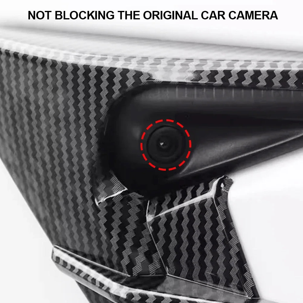 2Pcs For Tesla Model 3 Moel Y 2020-2025 Car Spoiler Dust Cover Side Camera Protection Covers Decoration Sticker Car Accessories