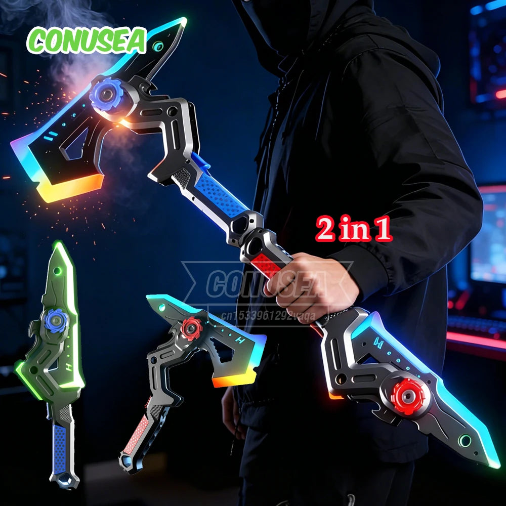 2026 AXE Lightsaber Toy 2 in 1 Sword Toys Lightstick Cosplay Role-Play outdoor Games for adult Children boys Children's Day Gift