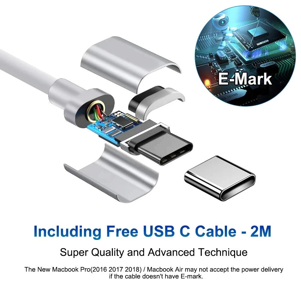 30W 61W 87W 96W 100W 118W PD USB-C Notebook Laptops Power Adapter Type-C Fast Charger For MacBook Pro 12 inch 13 inch Touch Bar