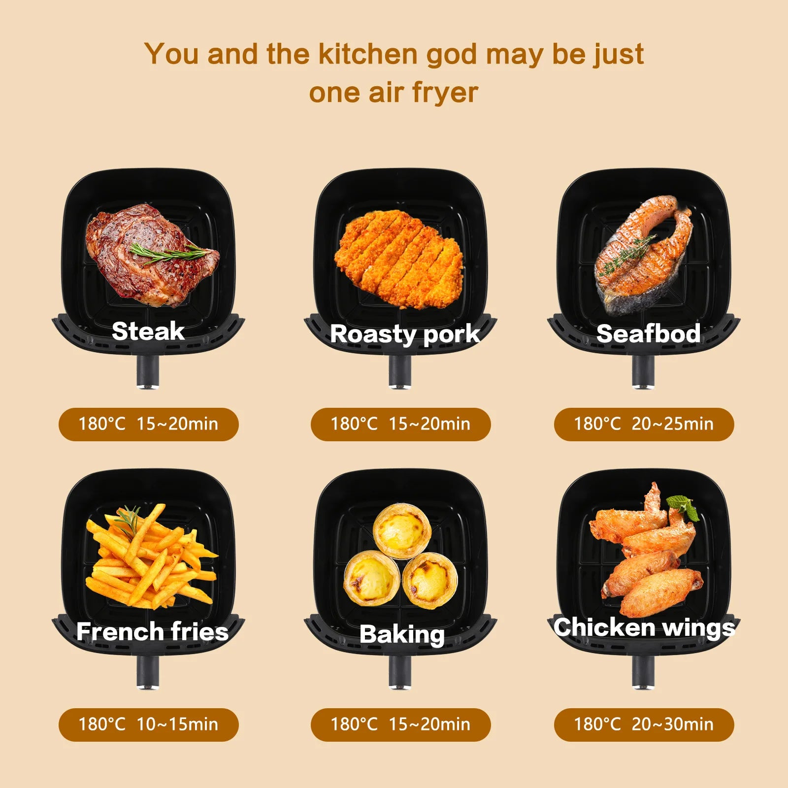 Stainless steel household 10 liter large capacity intelligent electronic digital fryer, oil-free multifunctional touch screen ai