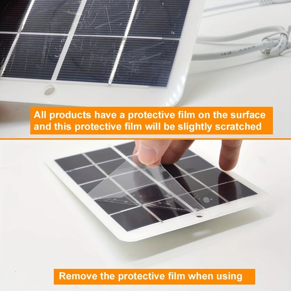 Stay powered on your outdoor adventures with this portable solar panel featuring USB output—perfect for hiking, camping, and charging your mobile phone on the go!