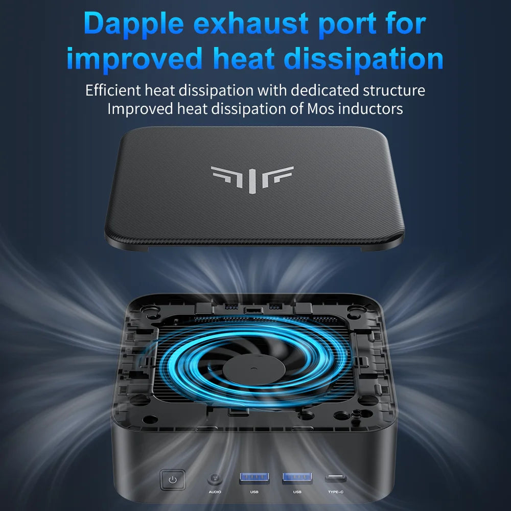 ACEMAGIC E3B Mini PC ΑΜD Ryzen 5 7430U 16GB RAM/512GB SSD Mini Desktop Studio WiFi 6/BT 5.2/4K Triple Display/VESA Supported