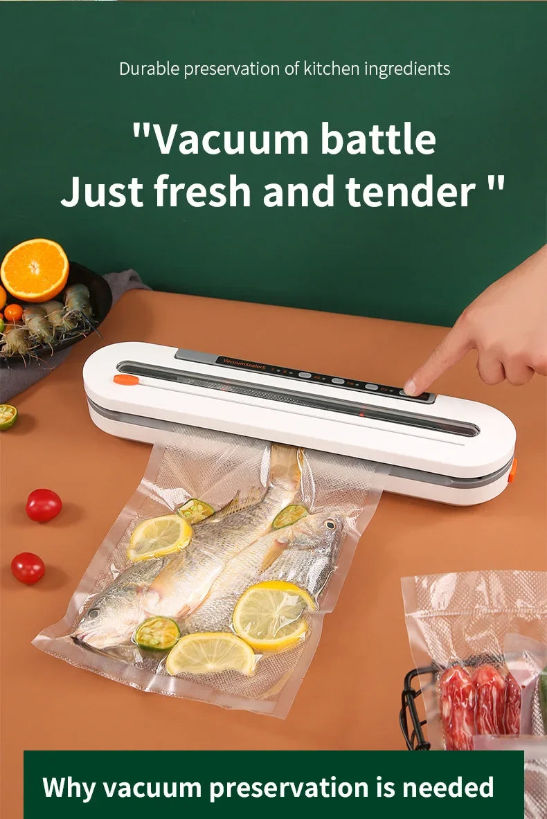 New Automatic 30cm Vacuum packaging machine Food Vacuum sealer for Dry wet soft powder Household food Storage Sealing machine