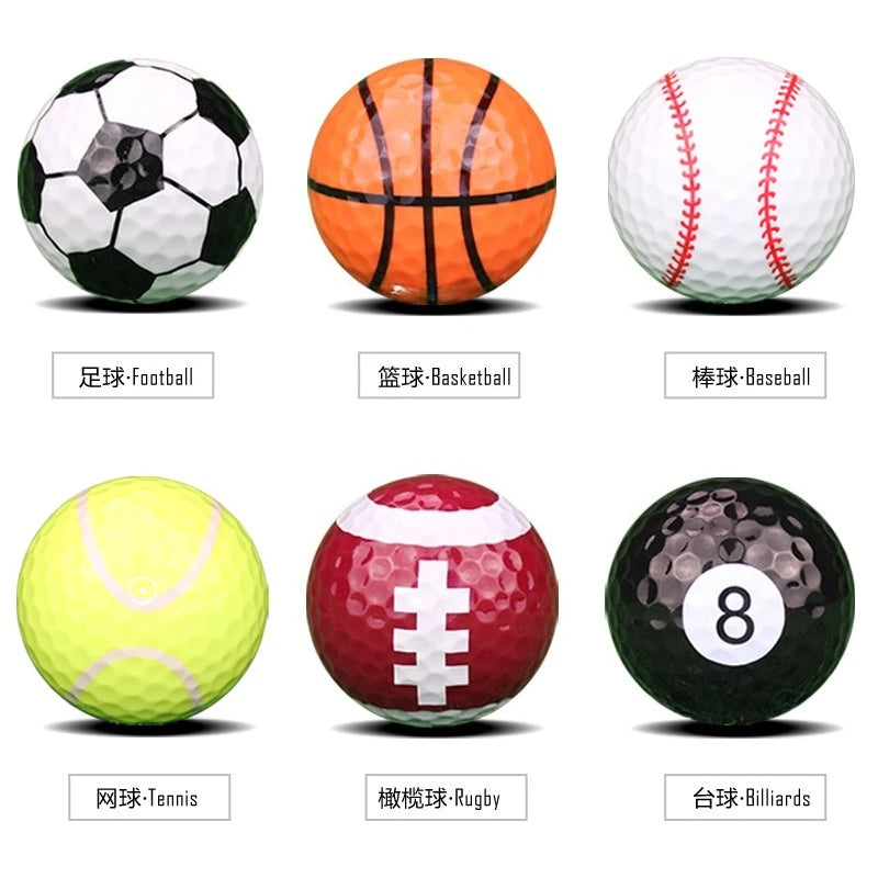 Designed Practice Golf Ball 3 Layers Balls Limited Gift Pattern Printed Golf Ball Decoration Collection Kit 42MM 45g New Ball