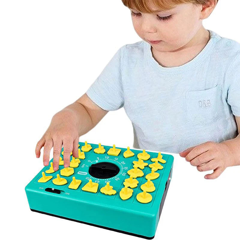 Children Time Board Puzzle Educational Table Toy Hape Matching Popup Tray Toy Set with Timer Kids Cognitive Party Family Game