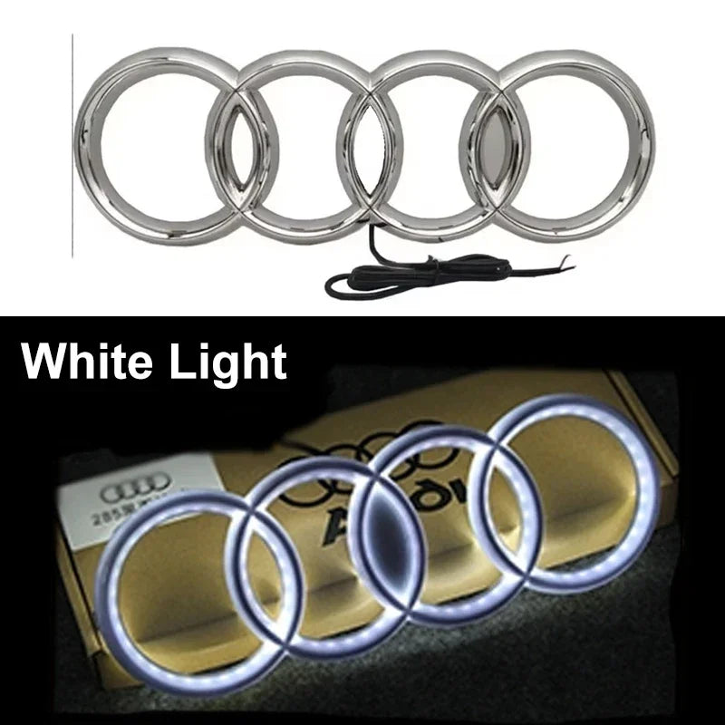 1pcsLED Car Dynamic Streamer Badge Light Front Grille Emblem for Audi Q7 Q8 S3 A1 A2 A3 A4 A5 A6 Q3 Q4 Q5 Q6 S5 S7 A7 Q