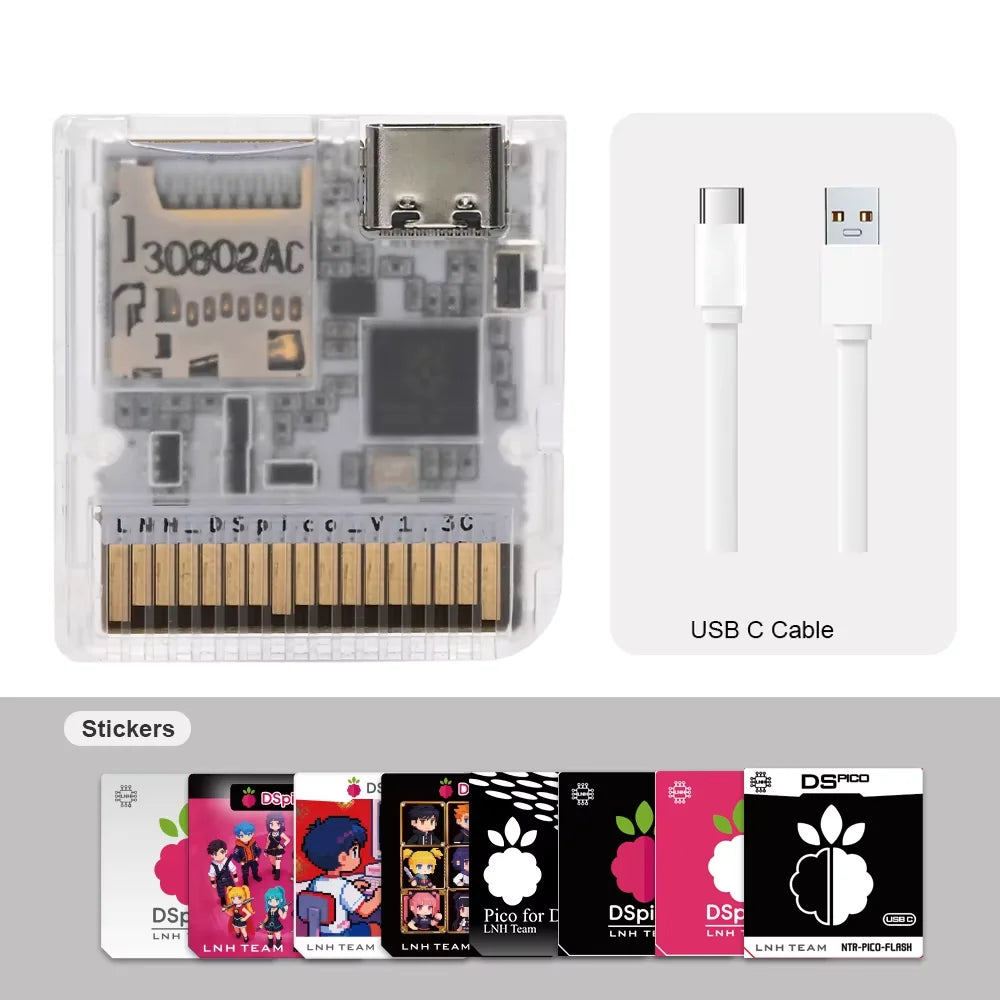 Chiscart  DSpico USB C Version Game Cartridge For NDS NDSL DSi 3DS Consoles